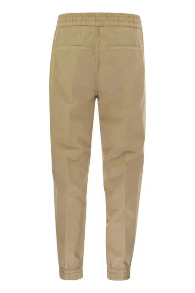 Shop Dondup Alba - Cotton Jogger Trousers In Hazelnut
