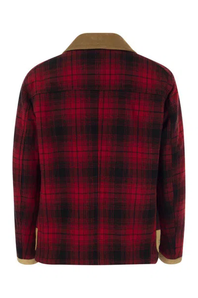 Fay 4 Hooks Jacket In Red/black