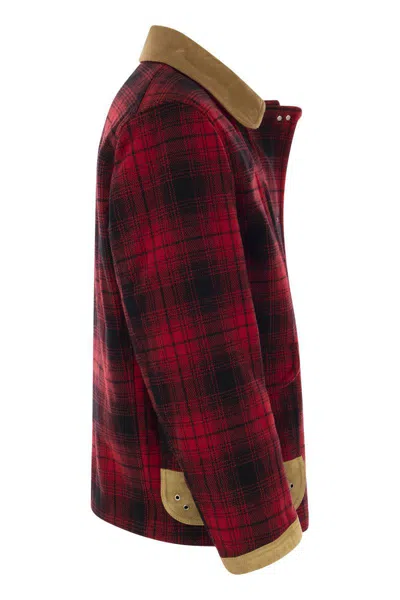Fay 4 Hooks Jacket In Red/black