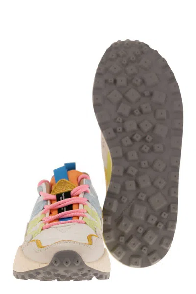 Flower Mountain Washi - Sneakers In Suede And Technical Fabric In Beige