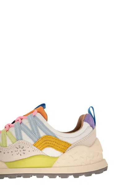 Flower Mountain Washi - Sneakers In Suede And Technical Fabric In Beige