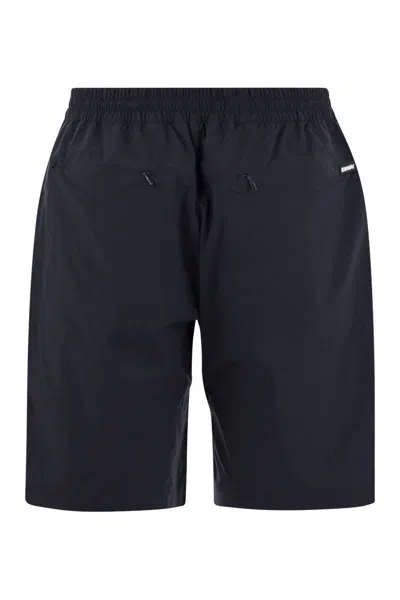 Shop K-way Remisen - Shorts In Technical Fabric In Blue