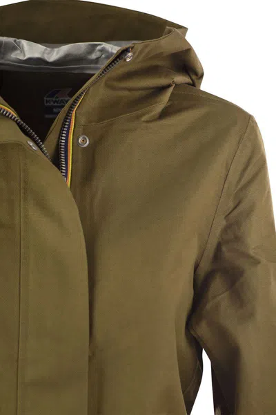K-way K Way Thersa Hooded Jacket In Brown