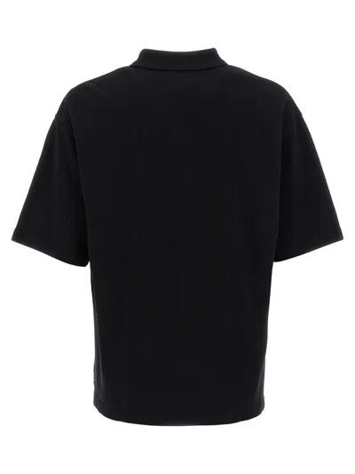 Shop Maison Kitsuné 'bold Fox Head' Polo Shirt In Black
