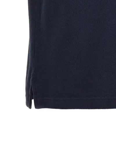 Shop Maison Kitsuné 'bold Fox Head' Polo Shirt In Blue