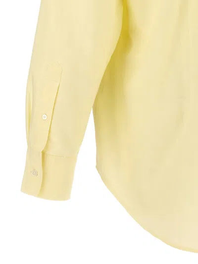 Shop Maison Kitsuné 'contour Fox Head Skate' Shirt In Yellow