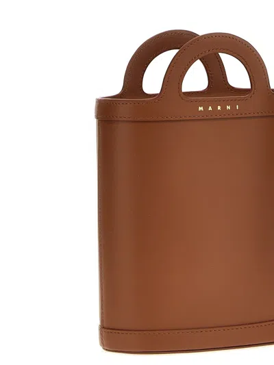Shop Marni 'tropicalia Nano' Handbag In Brown