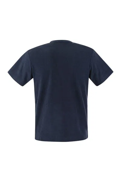 Shop Mc2 Saint Barth Gary - T-shirt In Terry Fabric In Blue