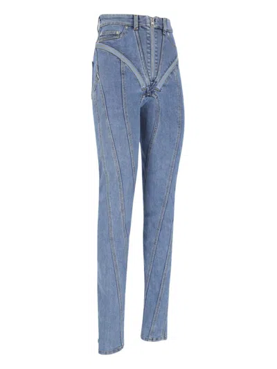 Shop Mugler Jeans In Blue