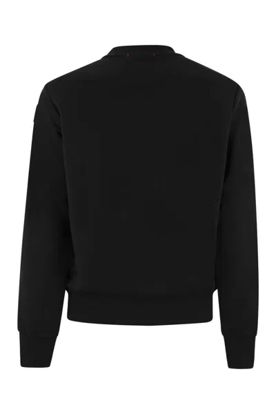 Shop Parajumpers K2 - Cotton Crew-neck Sweatshirt In Black