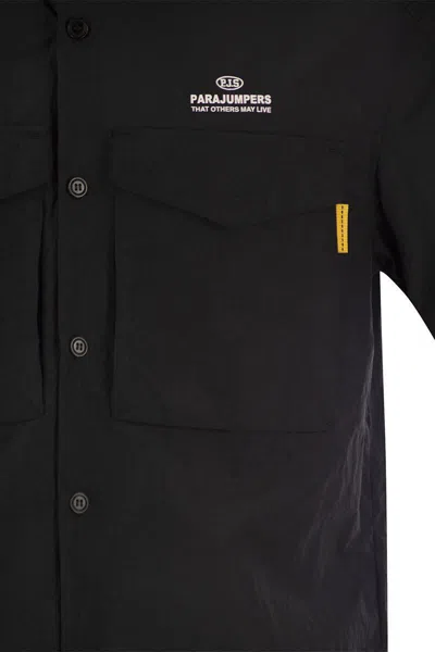 Shop Parajumpers Pete - Short-sleeved Shirt In Black