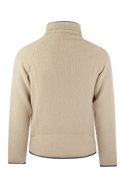 Shop Patagonia Retro Pile - Fleece Jacket In Ivory