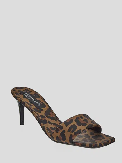 Shop Pedro Garcia Leopard Sandal In Brown