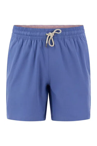 Shop Polo Ralph Lauren Beach Boxers In Blue