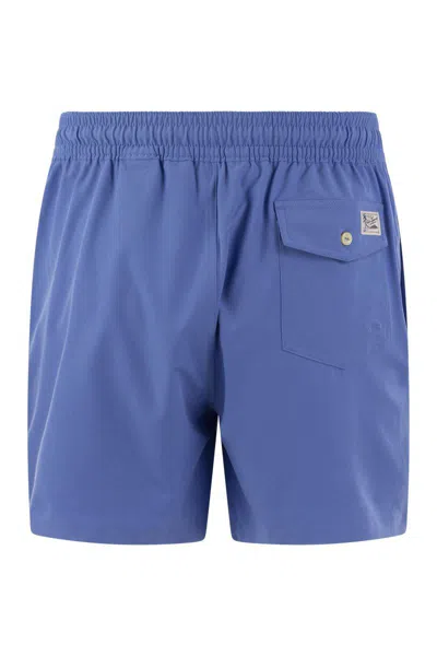 Shop Polo Ralph Lauren Beach Boxers In Blue