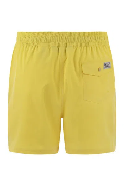 Shop Polo Ralph Lauren Beach Boxers In Yellow