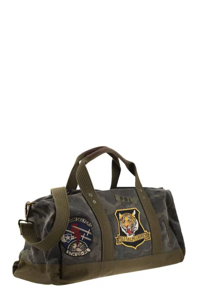 Shop Polo Ralph Lauren Camouflage Canvas Duffle Bag With Tiger