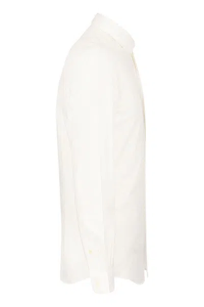 Polo Ralph Lauren Embroidered-logo Cotton Shirt In White