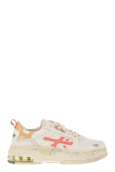 Shop Premiata Draked 310 - Sneakers In White/pink