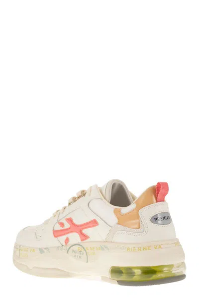 Shop Premiata Draked 310 - Sneakers In White/pink