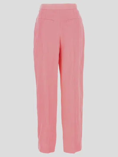 Shop Stella Mccartney Pleated Baggy Trousers In Hibiscus