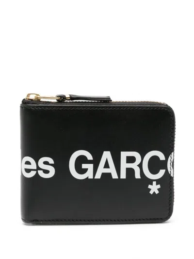 Shop Comme Des Garçons Huge Logo Wallet Accessories In Black