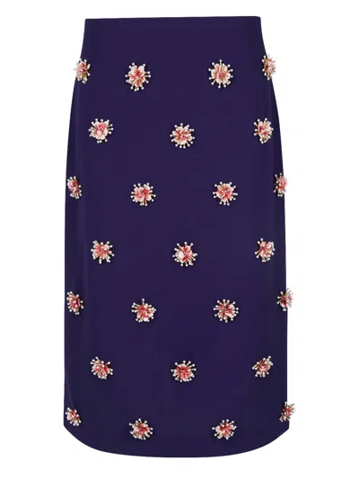 Shop Dries Van Noten Salby Skirt Clothing In Pink & Purple
