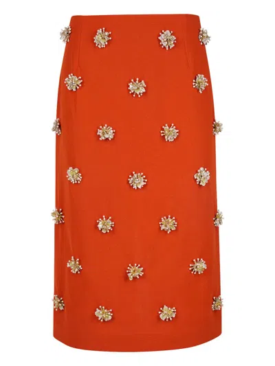Shop Dries Van Noten Salby Skirt Clothing In Yellow & Orange