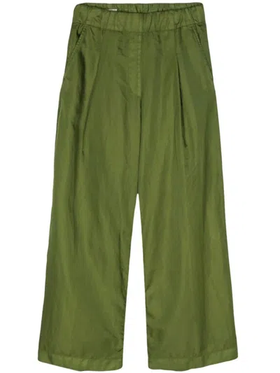 Shop Dries Van Noten Stack Pants With Pleats Clothing In Green