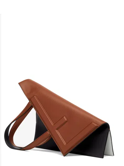 Shop Fendi Flip Media Shopper Bags In Brown
