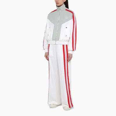 Gucci Polyester Blend Wide Leg Trousers In White