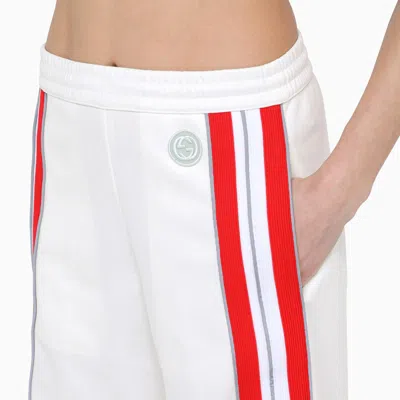 Gucci Polyester Blend Wide Leg Trousers In White