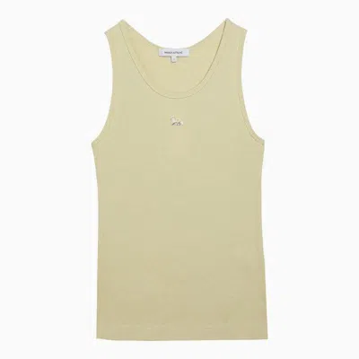 Shop Maison Kitsuné T-shirts & Tops In Yellow