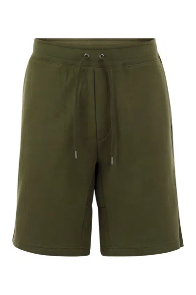 Shop Polo Ralph Lauren Double-knit Shorts In Olive