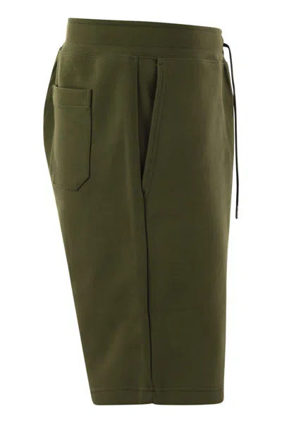 Shop Polo Ralph Lauren Double-knit Shorts In Olive