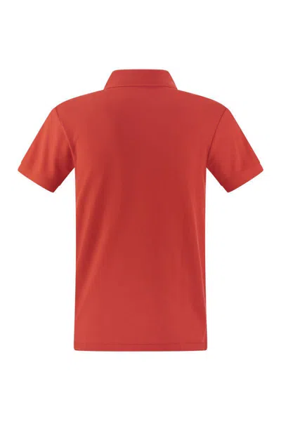 Shop Polo Ralph Lauren Slim-fit Pique Polo Shirt In Red