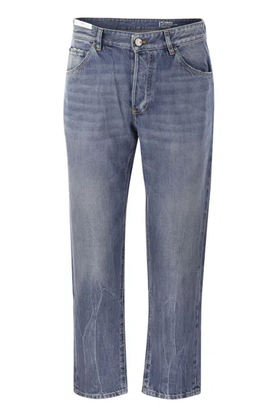 Shop Pt Torino Rebel- Straight-leg Jeans In Medium Denim