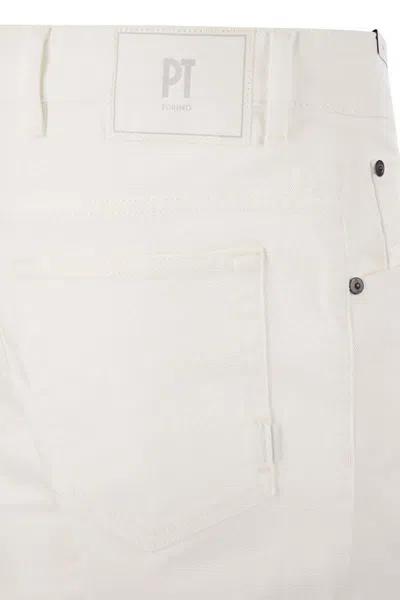 Shop Pt Torino Rebel- Straight-leg Jeans In White