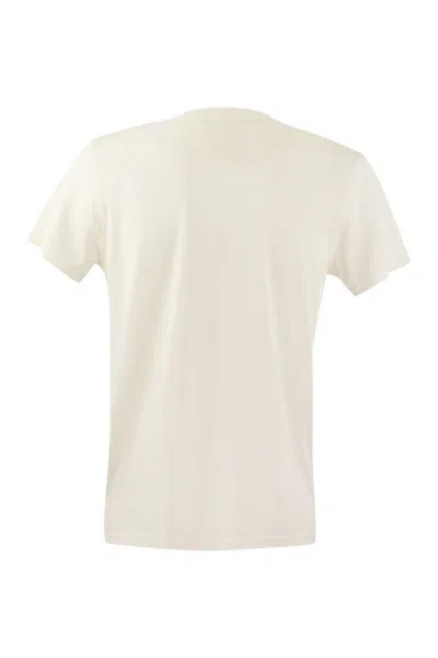 Shop Pt Torino Silk And Cotton T-shirt In White