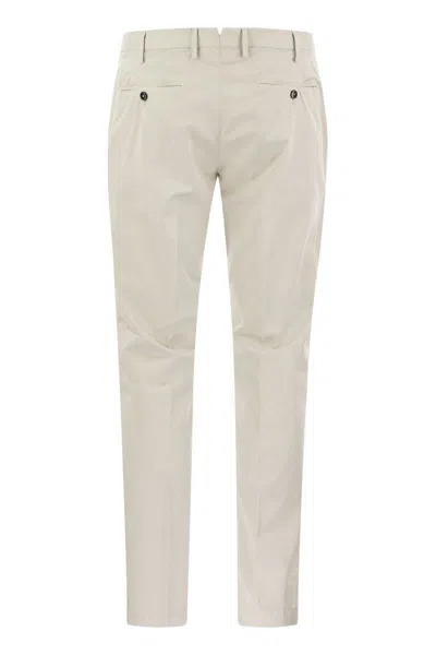 Shop Pt Torino Skinny Trousers In Cotton And Silk In Ice