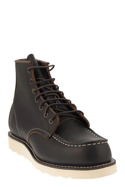 Shop Red Wing Shoes Classic Moc - Leather Boot With Laces In Black