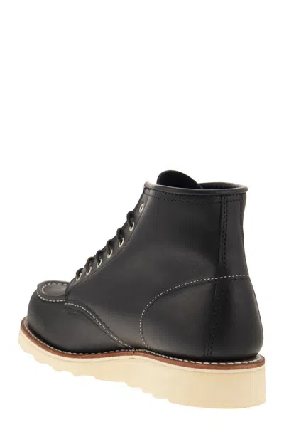 Shop Red Wing Shoes Classic Moc - Leather Ankle Boot In Black