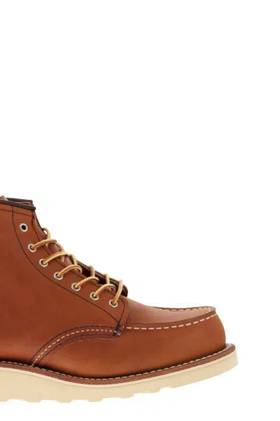 Shop Red Wing Shoes Classic Moc - Leather Lace-up Boot In Gold