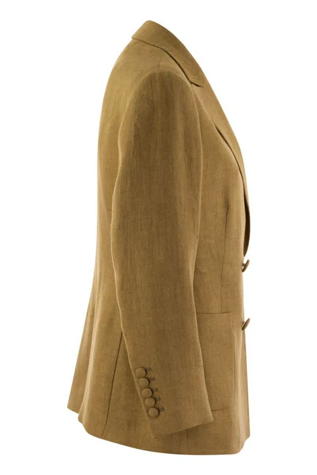 ジャケット SAULINA ASSUNTA - Double-breasted linen jacket (SAB103 3) Saulina Assunta - Double-breasted Linen Jacket In Brown
