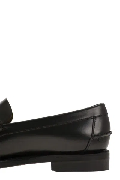 Shop Sebago Classic Dan - Smooth Leather Moccasin In Black