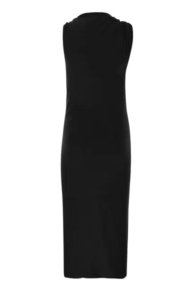 Shop Sportmax Nuble - Fitted Jersey Dress In Black