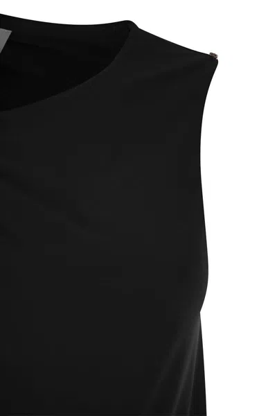 Shop Sportmax Nuble - Fitted Jersey Dress In Black