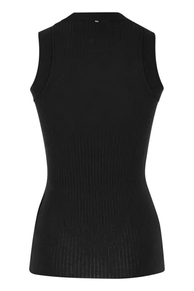 Shop Sportmax Toledo - Knitted Vest In Black