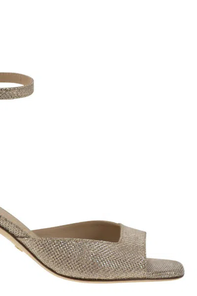 Shop Stuart Weitzman Nudistia 75 - High Sandal In Gold