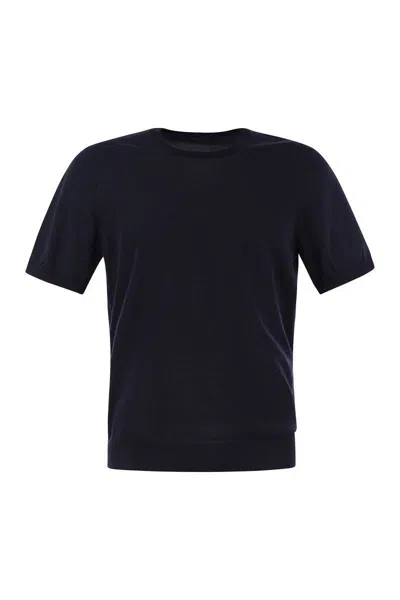 Shop Tagliatore T-shirt In Cotton Fabric In Blue